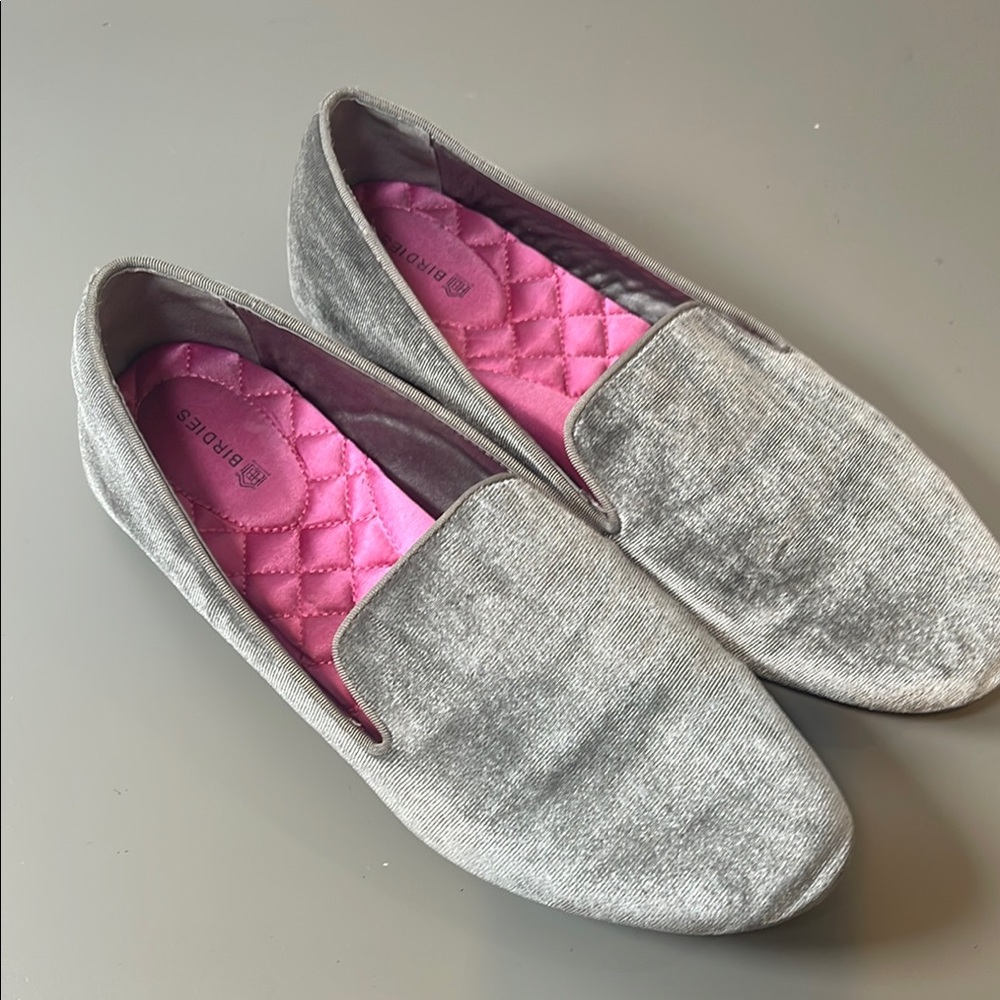 BIRDIES VELVET FLAT LOAFER BALLET SLIP ON 8.5